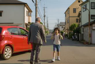 赤い車の不審者「ちょっとこっちきて」と児童に声かけ