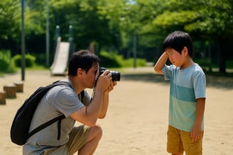 堺市東区の公園で不審者が小学生を撮影する画像