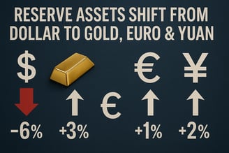 Bank Sentral Alihkan Cadangan Devisa Global dari Dolar ke Emas, Euro & Yuan | NuntiaNews