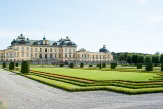 Drottningholm palace, beautiful palace and gardens in Stockholm, Sweden.
