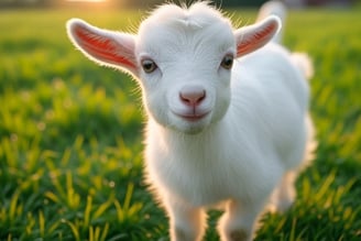 Petit chèvre trop mignonne pour la journée mondiale des animaux