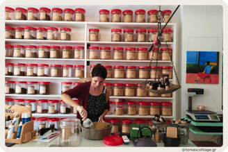 Herb store in Archanes village, filled with local Cretan herbs and spices