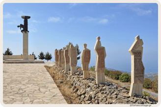 Massacre memorial at the Museum of the Viannos Massacres, Crete