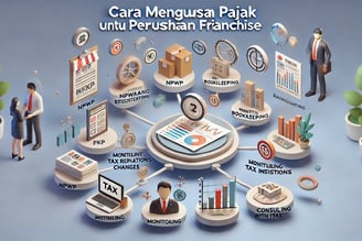 Ilustrasi mengurus pajak perusahaan waralaba - SMR Konsultan Pajak Terpercaya di Bekasi