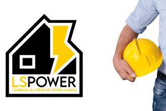 LS POWER - Ouvrir portant un casque jaune