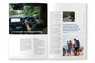 Annual report, typesetting by Michelle Pirovich, Squeezebox