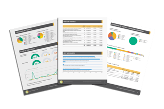 Media analysis reports, typesetting by Michelle Pirovich, Squeezebox