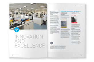 Qenos sustainability report, typesetting by Michelle Pirovich, Squeezebox