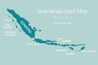 Principais ilhas e regiões para surfar na Indonésia | Lush Palm - https://lushpalm.com/surfing-indonesia/#overview