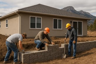 retaining walls castle rock, co
