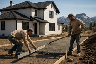 prepping driveway