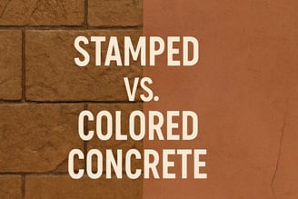 stamped vs colored concrete