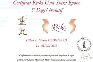 certificat reiki de marine grognard