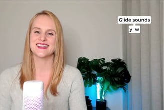Jules demonstrating sounds for Australian accent training