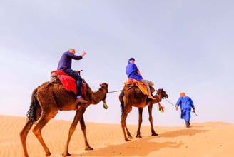 Walking with Nomads in  the Moroccan Sahara chigaga desert trekking 