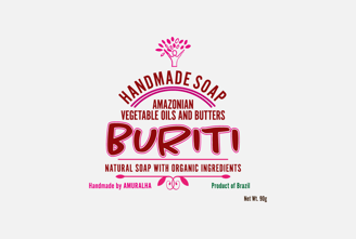 Handmade Soap - Buriti, rótulo para embalagem
