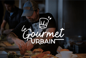 Logo - identité visuelle - restaurant - Le Gourmet Urbain - Amy atelier graphique