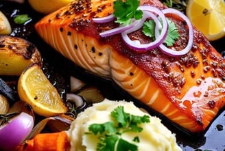 honey glazed salmon best dish in the world