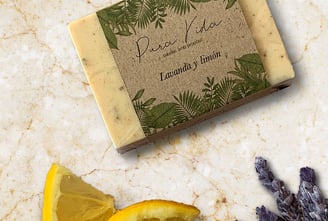 jabon natural de lavanda y limón hecho en España
