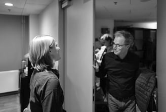 Conductor Ruth Reinhardt backstage in TivoliVredenbrug Utrecht photo by Peter Tra