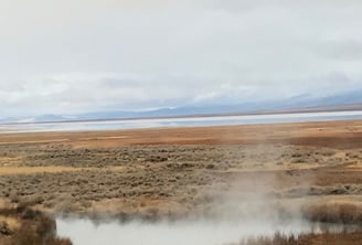 Steam Rising from Eagleville Hot Springs
