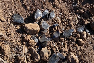 Obsidian you'll find at the Davis Creek Mine