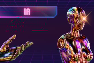 Representação ilustrada de uma inteligência artificial.
