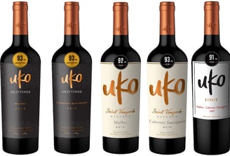 a variety of wine bottles with a variety of wines