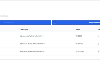 Cadastre seus serviços e produtos facilmente e comece a automatizar seu atendimento sem complicações