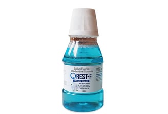 Orest-F Mouthwash – Chlorhexidine gluconate & Sodium Fluoride for sensitive teeth relief, enamel 