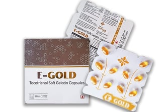 Tocotrienol soft gelatin capsules, E-Gold Capsules, Vitamin-E, Tocotrienol, multivitamins, vitamins