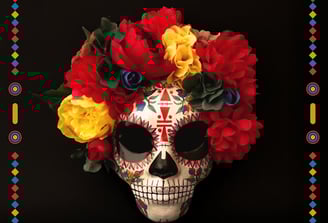 Affiche d'une soirée pour la dia de los muertos