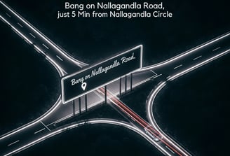 Tridasa Rise is just 5 min from nallagndla circle towrds tellapur road.