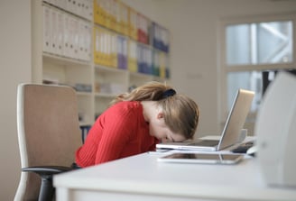 Personne souffrant de burnout