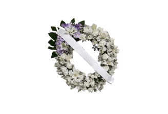 imagem mostra coroa de flores modelo especial da consolare