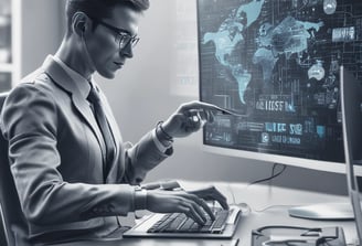 woman in white long sleeve shirt using macbook pro