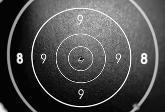 Single Shot bullseye on static accuracy target