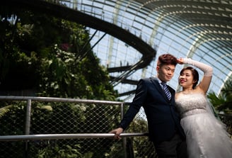 singapore couple wedding photography at gardens by the bay solemnization photoshoot
