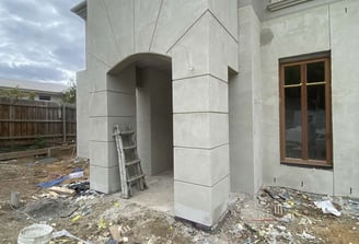 house under construction renovation and exterior finshing