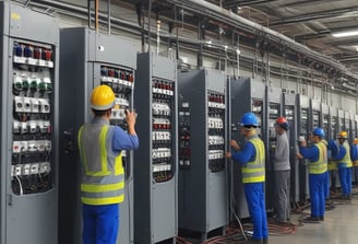 man fixing machine