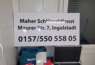 Schild für Maher Schlüsseldienst Ingolstadt