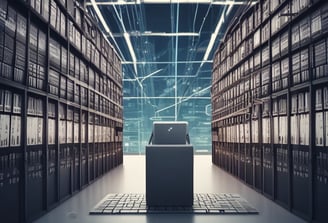 A wooden framed artwork displaying the word 'Digital' in blue letters set against a muted green background. Vertical panels in the background contain various combinations of letters and phonetic symbols in blue on a beige surface.