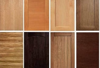 Tipos de puertas de cocina de madera maciza con diferentes diseños