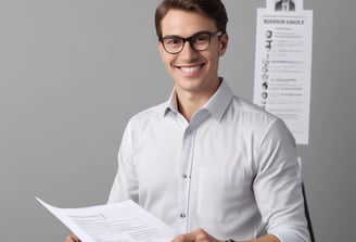 Technicien énergie qui consulte des documents