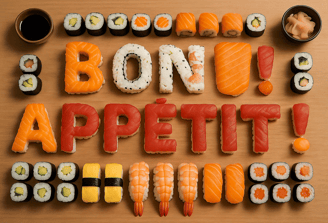 Plateau de sushis pour le journée internationale du sushi.