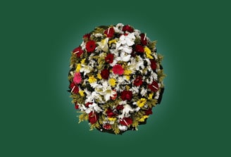 imagem mostra coroa de flores do tipo b luxo III do grupo maya sao paulo