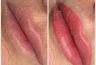 Trucco semipermanente labbra a Bologna. Prima e dopo.