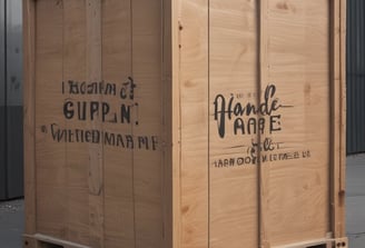 hand built crate with shutters ready for shipment