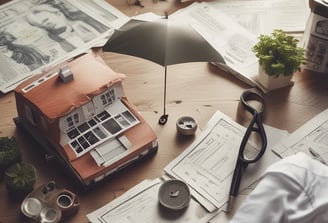 a person sitting at a table with papers and papers