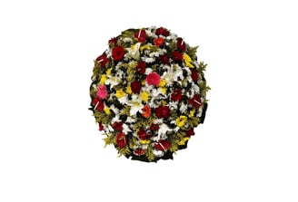 Imagem mostra coroa de flores da Velar em São Paulo